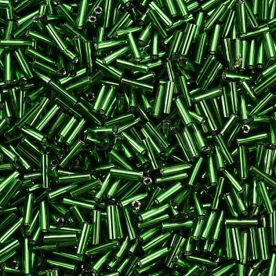 Plated Glass Bugle Beads SEED-S046-01B-27-1