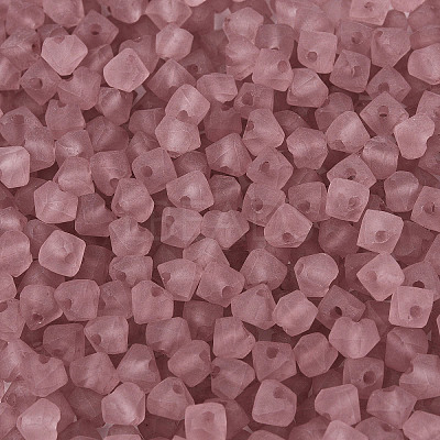 FGB Frosted Transparent Glass Seed Beads SEED-N013-03A-06-1