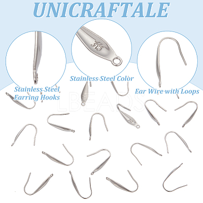 80Pcs 316 Surgical Stainless Steel Earring Hooks STAS-UN0034-73-1