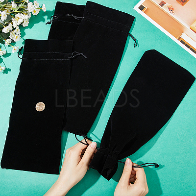4Pcs Velvet Wine Bottle Packing Pouches ABAG-BBC0001-13D-1