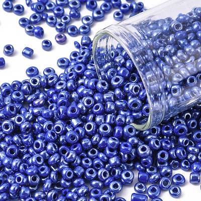 DIY Craft Beads 8/0 Opaque Colors Lustered Round Glass Seed Beads X-SEED-A012-3mm-128-1