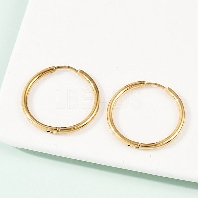 304 Stainless Steel Huggie Hoop Earrings EJEW-G272-02-20mm-G-1