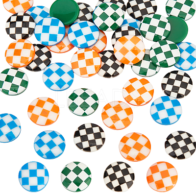 40Pcs 4 Colors Plastic Cabochons KY-DC0001-11-1