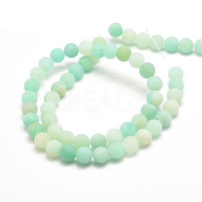 Natural Amazonite Bead Strands G-G684-03-4mm-1