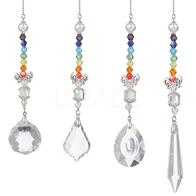 Glass Window Hanging Suncatchers HJEW-JM04524-1