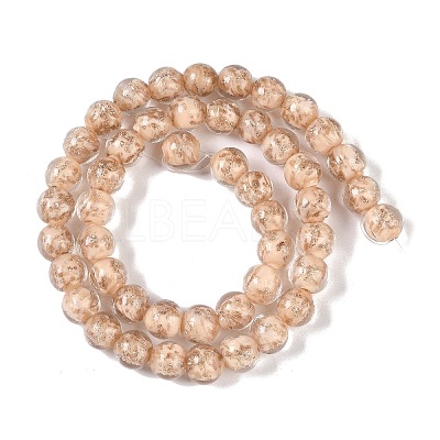 Handmade Gold Sand Lampwork Beads X-LAMP-Z009-01J-1
