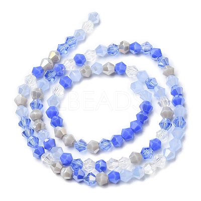Electroplate Glass Beads Strands EGLA-D018-02E-1