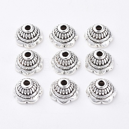 Tibetan Style Flower Bead Caps X-LF11244Y-1