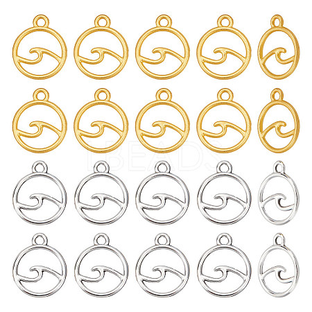 Unicraftale 60PCS 2Colors Rack Plating Alloy Charms FIND-UN0002-59-1