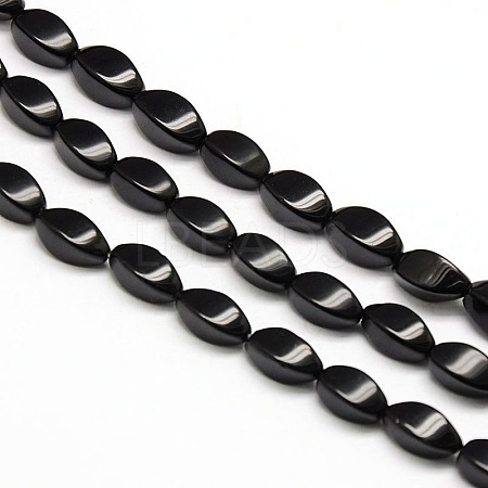 Natural Twist Obsidian Beads Strands G-L244-03-1