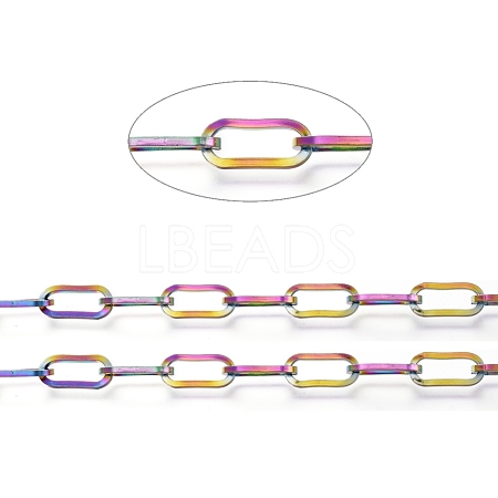 Ion Plating(IP) 304 Stainless Steel Paperclip Chains CHS-D030-02M-1