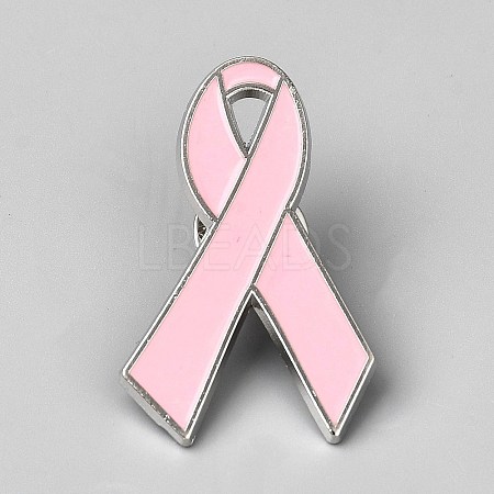 Awareness Ribbon Theme Enamel Pins JEWB-WH0026-60B-1