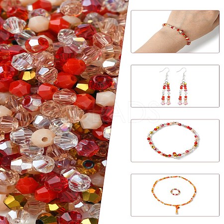 Mixed Styles Glass Beads GLAA-YWC0003-01G-1