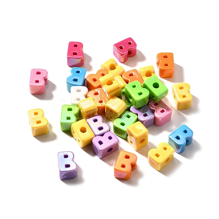 UV Plating Opaque Acrylic European Beads SACR-Z007-01B-1