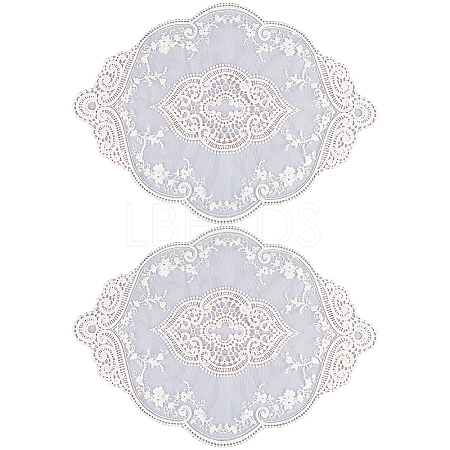 Polyester Lace Embroidery Table Mats AJEW-WH0413-78-1
