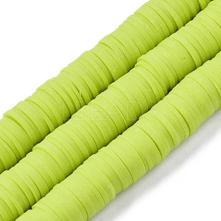 Flat Round Handmade Polymer Clay Beads CLAY-R067-12mm-10-1