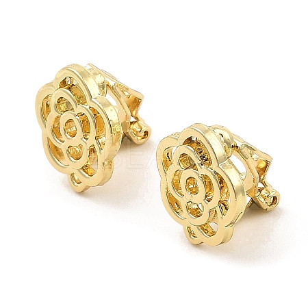 Alloy Clip-on Earring Findings FIND-L015-005G-1