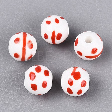 Handmade Porcelain Beads PORC-N012-12B-1