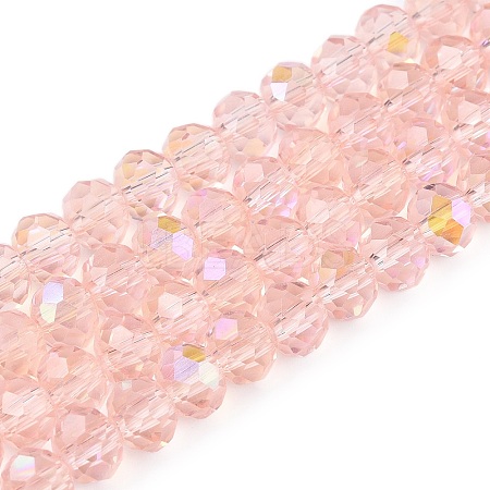 Electroplate Glass Beads Strands EGLA-A044-T6mm-L22-1