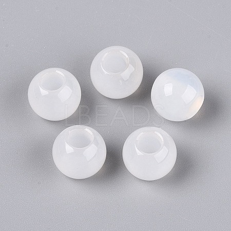 Natural White Agate European Beads G-Q602-09A-02-1