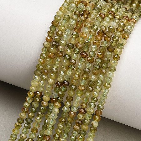 Natural Green Garnet Beads Strands GG-CBA77FB-C01-01-1