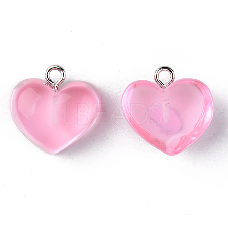 Transparent Resin Pendants RESI-R429-30C-1
