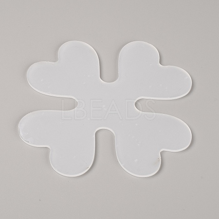 Custom Clover Shape Plastic Thread Holder Card TOOL-WH0135-06-1