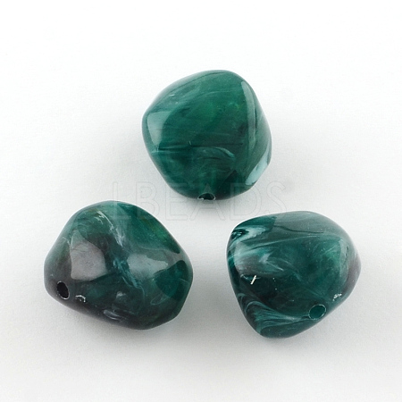 Nuggets Imitation Gemstone Acrylic Beads OACR-R044-03-1