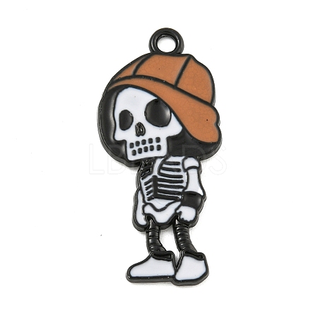 Halloween Alloy Enamel Pendants ENAM-M220-02K-B-1