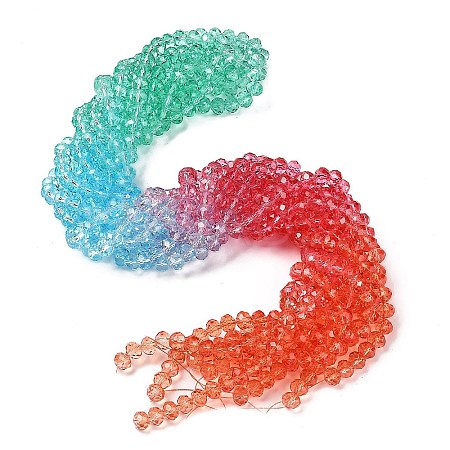 Transparent Painted Glass Beads Strands DGLA-A034-T8mm-A11-1