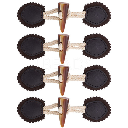 5 Pairs Resin Buttons BUTT-TA0001-48B-1