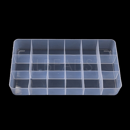 18 Grids Transparent Plastic Jewelry Trays CON-K002-02B-1