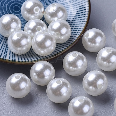 Imitation Pearl Acrylic Beads PL611-22-1