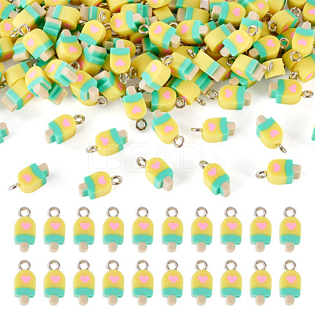 100Pcs Handmade Polymer Clay Charms CLAY-TA0001-96C-1
