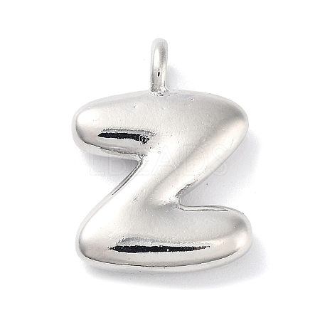 Rack Plating Brass Balloon Letter Pendants KK-C050-01P-Z-1