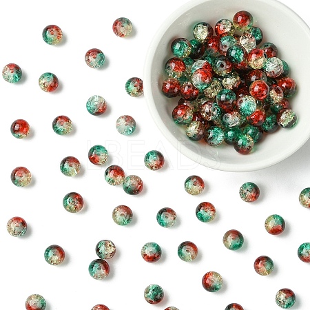 100Pcs Crackle Glass Beads CCG-YW0001-19B-05-1