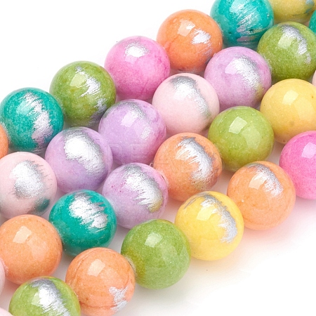 Natural Mashan Jade Beads Strands G-G833-10mm-14-1