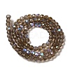 Electroplate Transparent Glass Beads Strands LS-EGLA-A035-T4mm-L16-2