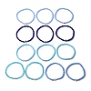 13Pcs Evil Eye Resin & Glass Beads Stretch Bracelets Sets BJEW-JB12367-4