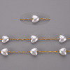 Handmade ABS Plastic Imitation Pearl Beaded Chains STAS-T052-39G-2