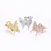 Long-Lasting Plated Brass Micro Pave Cubic Zirconia Charms ZIRC-F069-32-1