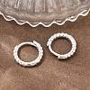 Brass Huggie Hoop Earrings KK-CBA8324-18D-P-2