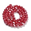 Electroplate Opaque Glass Beads Strands EGLA-A035-P8mm-A16-2