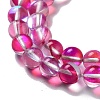 Synthetic Moonstone Beads Strands G-P528-J01-03-3