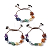 Adjustable Natural Chakra Gemstone Braided Bead Bracelets for Women BJEW-U035-02H-4
