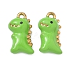 304 Stainless Steel Enamel Pendants STAS-A139-02A-G-1