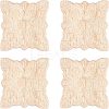 Natural Solid Wood Carved Onlay Applique Craft WOOD-FH0001-35-1