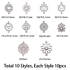 SUNNYCLUE Chakra Tibetan Style Alloy Links TIBE-SC0001-08AS-FF-2