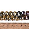 Electroplate Baking Paint Transparent Glass Beads Strands GL-N005-02A-C05-4
