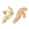 Brass Pave Clear Cubic Zirconia Stud Earring Findings KK-N256-27G-2
